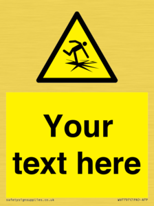 Custom warning thin ice